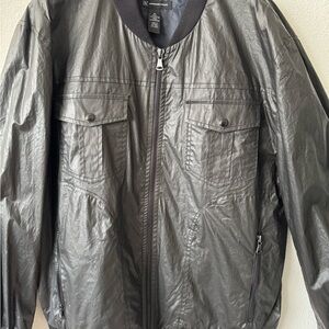 INC International Concepts Black Bomber Jacket with Elasticated Cuffs